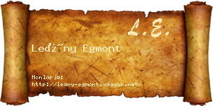 Leány Egmont névjegykártya